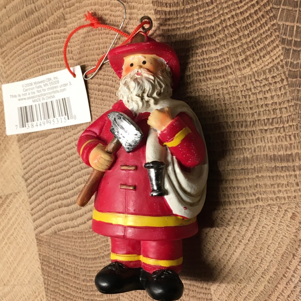 Firefighter ornament 2008 christmas MIDWEST